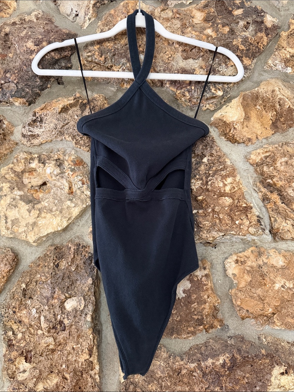 Abercrombie & fitch bodysuit ribbed black cutouts
